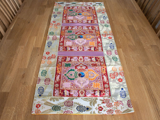 Tischläufer Brokat Doppel Dorje rosa