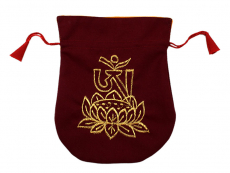 Mala Beutel Thaily dunkelrot mit Om Stickerei