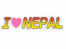 Aufkleber Sticker - I Love Nepal 14 cm