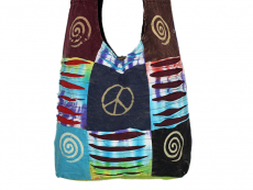 Patchwork Tasche mit Spirale Peace Motiv