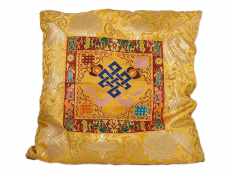 Kissenbezug Unendlicher Knoten gelb