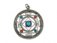 Anhänger Amulett Filigran Kalachakra Mandala