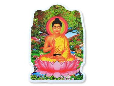 Aufkleber Sticker meditierender Buddha auf Lotus