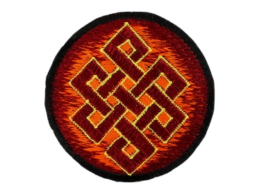 Aufnäher Patch - Unendlicher Knoten weinrot