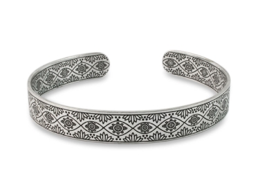 Motivations Armreif Licht Messing versilbert