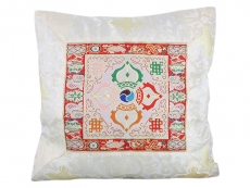 Kissenbezug Doppel Dorje Brokat weiß