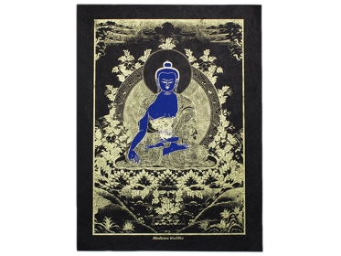 Lokta Papier Poster mit Medizin Buddha