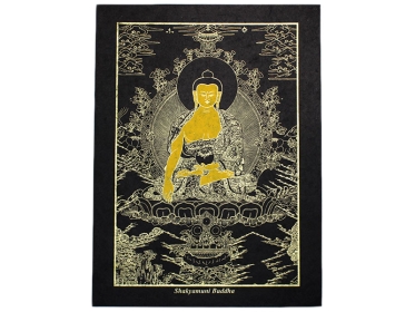 Lokta Papier Poster mit Shakyamuni Buddha