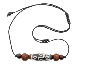 Tibetische Kette mit neun Augen Dzi Stein Achat