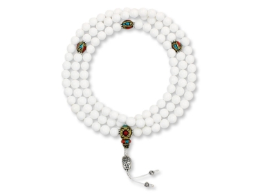 Tibetische Conch Shell Muschelschalen Mala 8 mm