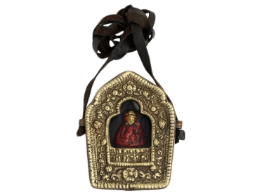 Tibetische Ghau Box Amulett mit Guru Rinpoche