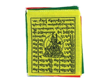 Kleine tibetische Mini Gebetsfahnen mit Guru Rinpoche