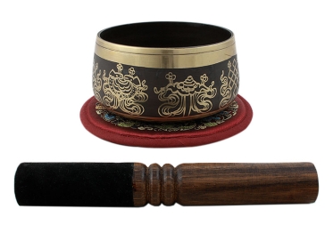 Zen Klangschalen Set graviert mit tibetischen Symbolen