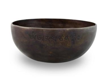 Gravierte Klangschale mit Bodhisattva Manjushri