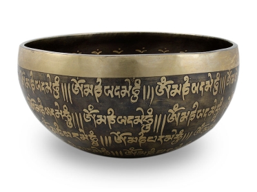 Tibetische Klangschale mit Om Mani Gravur