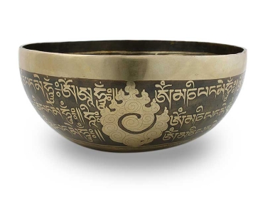 Klangschale graviert Blume des Lebens