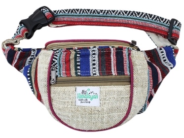 Hanf Gürteltasche Bauchtasche bunt gestreift