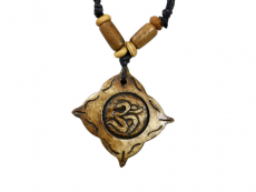 Knochen Kette mit Om Symbol Anhänger