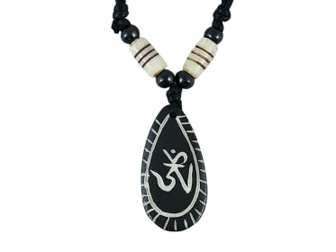Knochen Kette - Om Aum Symbol