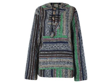 Baja Poncho Jacke Herren Pullover gestreift