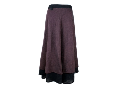 Mittelalter Damen Wickelrock Baumwolle braun
