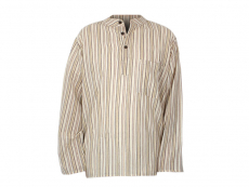 Kurta Hemd gestreift beige