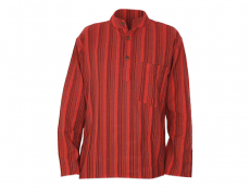 Kurta Hemd gestreift rot