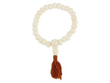 Hand-Mala Gebetskette Knochen weiß