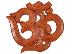 Kleines Om Symbol aus Holz hellbraun 15 mm