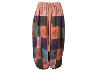 Patchwork Batik Hose Haremshose bedruckt bunt