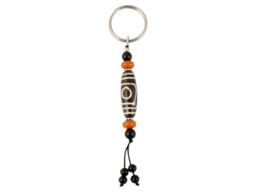 Tibetischer Dzi Schlüsselanhänger mit 3 Augen