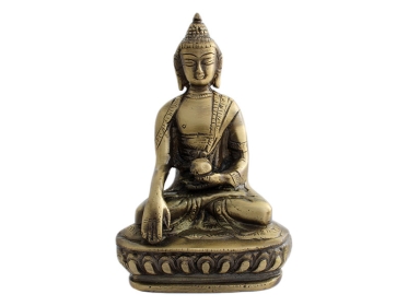 Akshobhya Buddha Statue Messing 14 cm