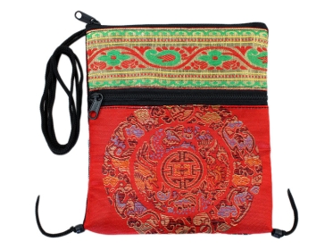 Umhängetaschen aus Brokat mit Mandala Motiv