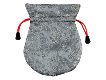 Thaily Mala Beutel Brokat Tasche grau 15,5 cm