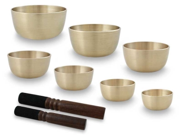 Nepalesisches Therapieklangschalen-Set mit 7 Klangschalen