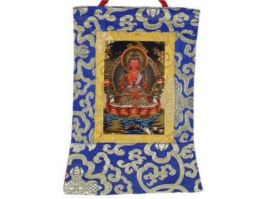 Kleine buddhistische Thangkas mit Buddha Bilder