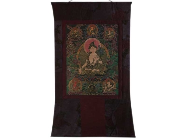 Tibetisches Thangka Rollbild - Weiße Tara