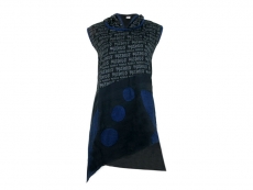 Bedrucktes Hippie Goa Zipfel Kleid mit Zipfelkapuze