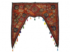 Großer indischer Türbehang Toran rot