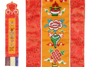 Tibetischer Wandbehang - 8 Glücksymbole