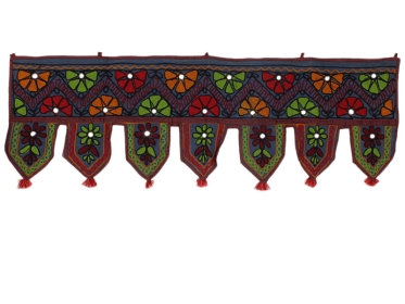 Indischer Türbehang Toran dunkelblau