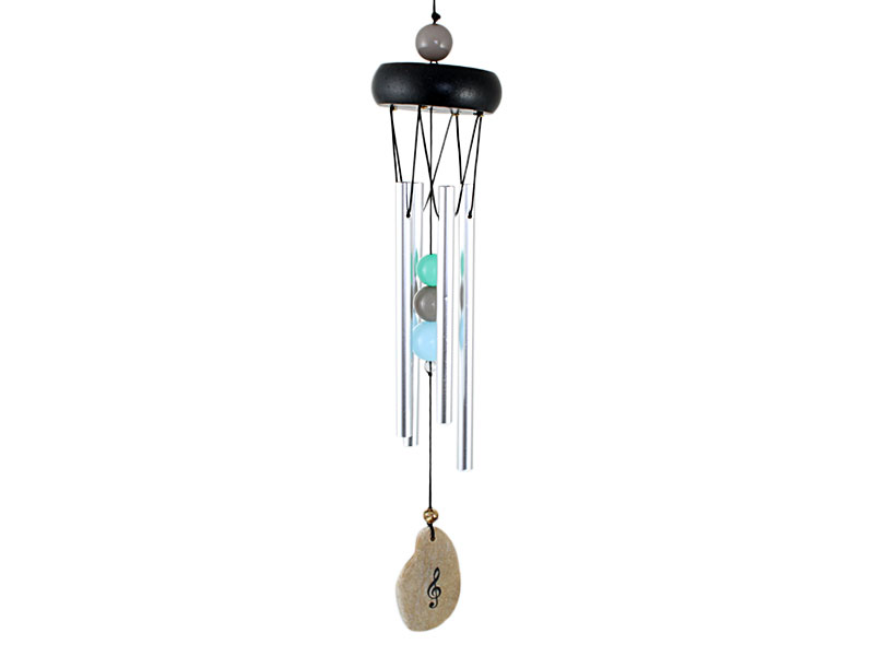Carillon à Vent Esschert Design - Environ 58 Cm De Haut - Décoration De Jardin, Son Apaisant - Finition Naturelle