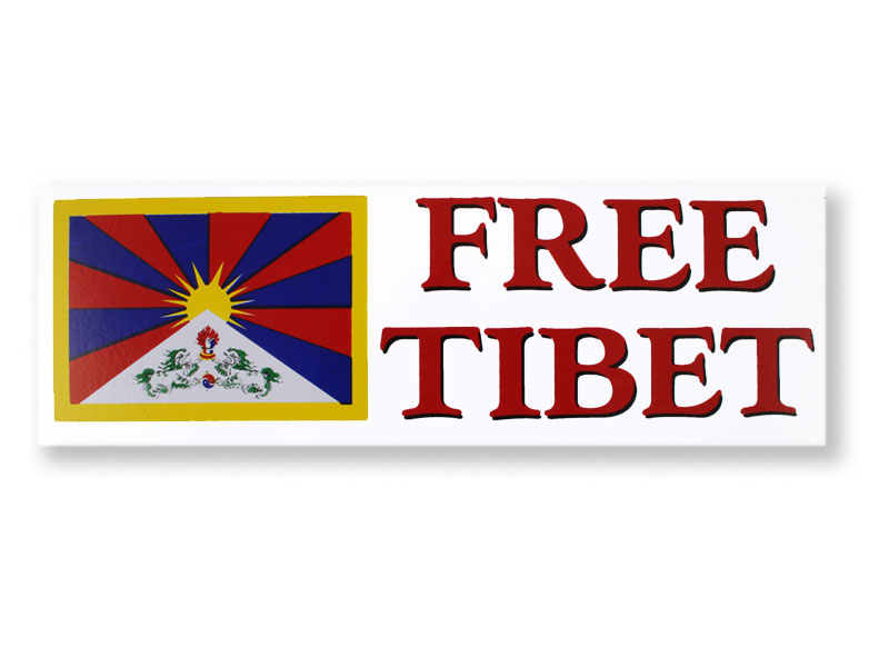 Aufkleber Sticker Free Tibet groß