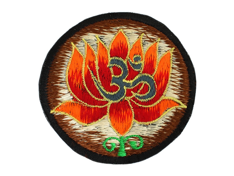 Aufnäher / Patch - Om-Symbol im Lotus