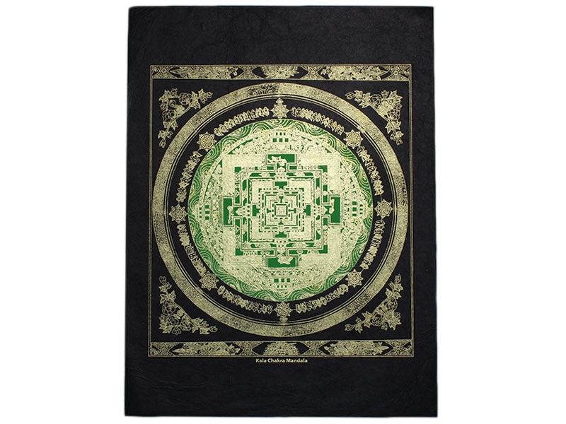 Lokta Papier Poster mit Kalachakra Mandala