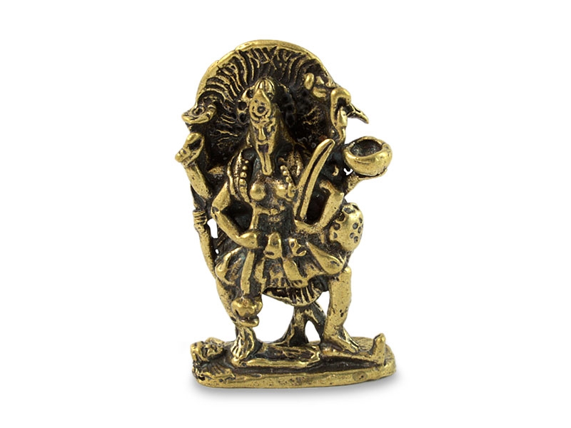 Mini Mahakali Statue Figur tanzend auf Shiva 3,5 cm