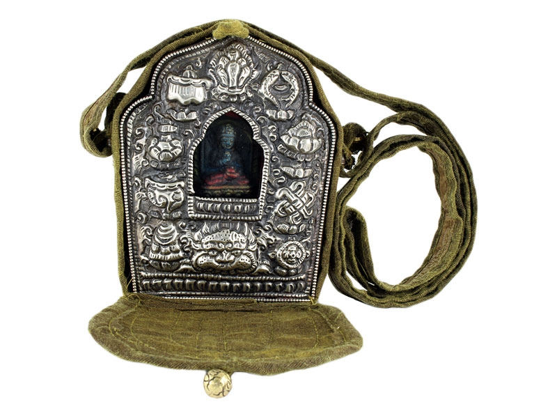 Tibetische Ghau Box mit Vajrasattva Buddha