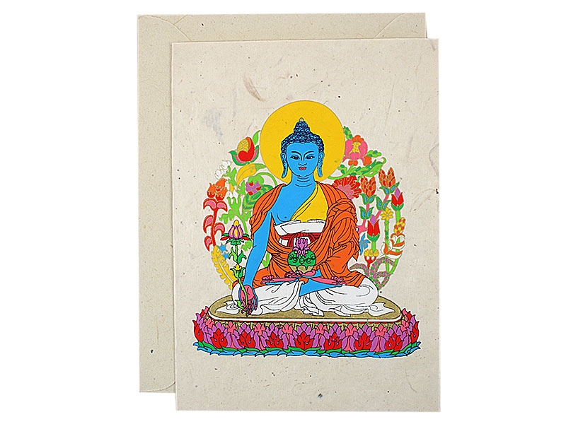 Grußkarten mit Umschlag Medizin Buddha