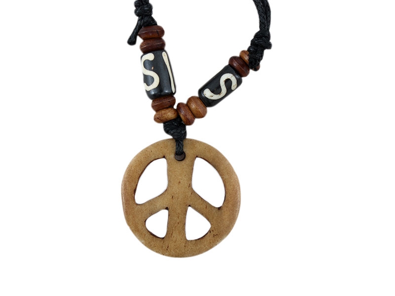 Kette mit Peace Friedenssymbol Anhänger