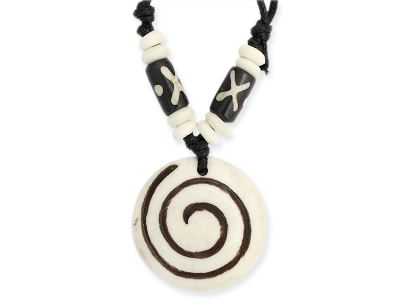 Knochenkette Halskette mit Spirale